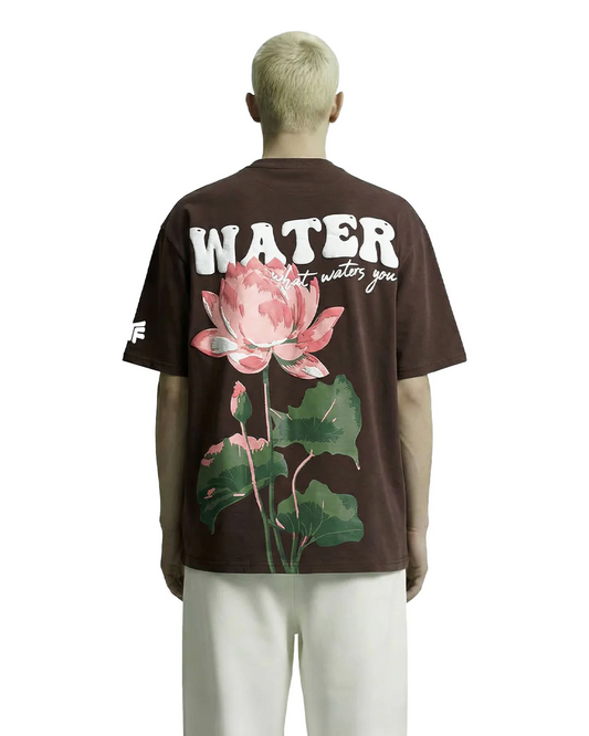 Premium Oversized Coffee Brown Graphic T-Shirt for Men | Cotton Drop Shoulder Streetwear Tee
