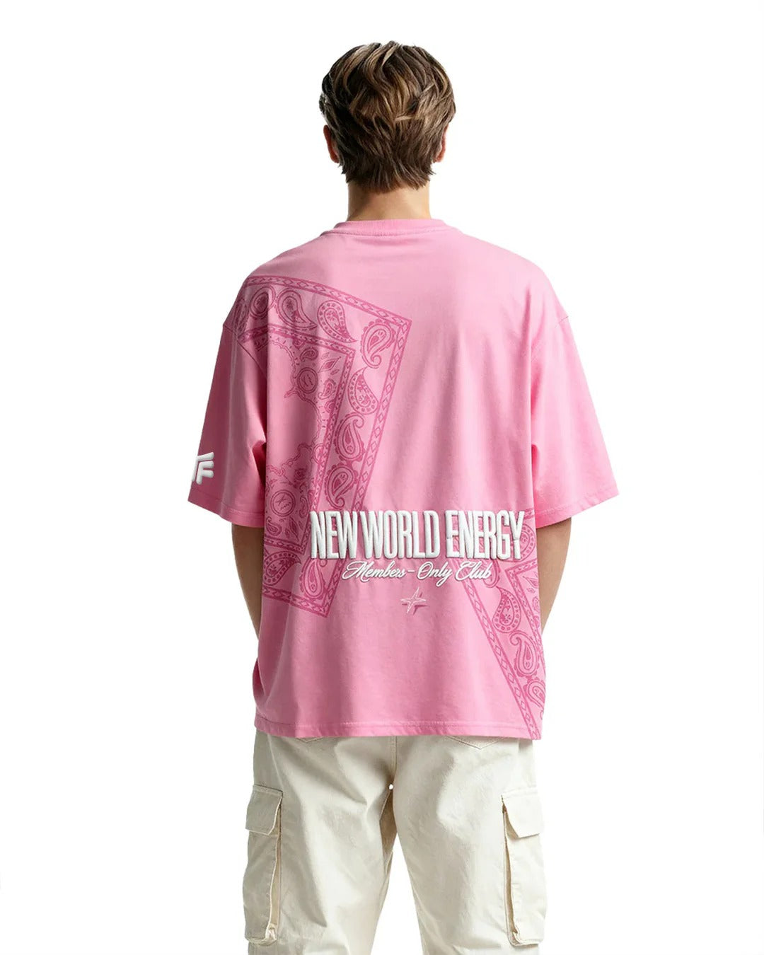 Premium Oversized Pink Graphic T-Shirt for Men | Cotton Drop Shoulder Streetwear Tee